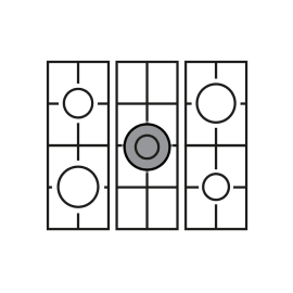Dolce Vita - Gasskomfyr 70 cm (2 ovner) (Sort/Messing)