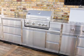 Inox Range - Free-standing gas grill with 4 burners and infrared system