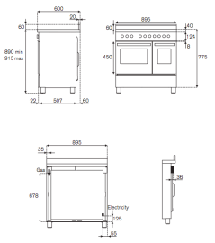 Heritage - Gasskomfyr 90 cm (2 ovner) (Sort)