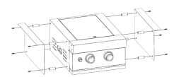 Built-in - side burner with double plates