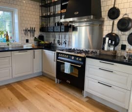 Dolce Vita - Gasskomfyr 90 cm (1 ovn) (Svart/Messing) 