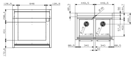 Swing - Modular system - Modul med oppvaskbenk 90 cm