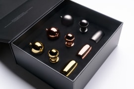 Bertazzoni - Heritage Black Nickel décor set for Cooker and Hood