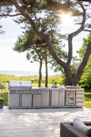 Stainless Collection - Module avec réfrigérateur et casier 