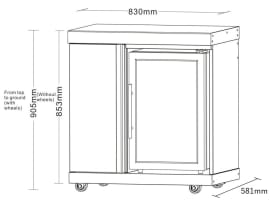 Stainless Collection - Module avec réfrigérateur et casier 