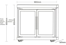 Stainless Collection - Module fridge with double doors 