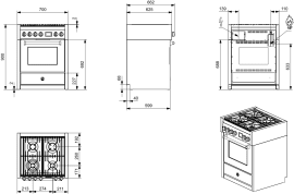 Genesi - Combi-steam - Gasspis 70 cm (1 ugn) (Inox) 