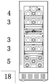 Vinkøleskab til indbygning - Arctic Collection 30D Fullglass Black