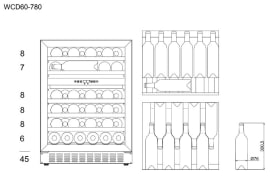 Unterbau-Weinkühlschrank - WineCave 780 60D Custom Made
