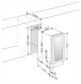 Sisäänrakennettava samppanjajääkaappi - WineCave 700 30S Anthracite Black