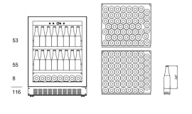 Ølkøleskab til indbygning - BeerServer 60 Anthracite Black