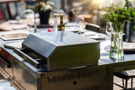 Nordic Line - Barbecue à charbon Encastrable (Noir)