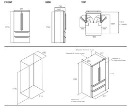 Professional - Kylskåp med french door 90 cm - REF904FFNXTC