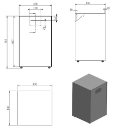 Deksel CUBE for gassflasken