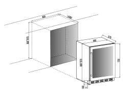 Einbau-Weinkühlschrank - Arctic Collection 60D Fullglass Black