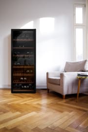 Free standing wine fridge - WineExpert 126 Fullglass Black 