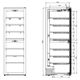 Freestanding wine fridge - WineExpert 180 Stainless 