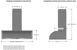 Spispaket - Lofra 70 cm Induktion 2 ugnar + Fjärås 70 cm Signatur - Svart/Mässing