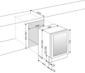 Unterbau-Weinkühlschrank - WineCave 700 50D Stainless
