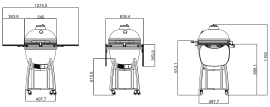Fritstående Kamado Medio 21" inkl. tilbehørspakke