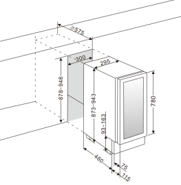 Sisäänrakennettavat viinikaapit - WineCave 780 30D Stainless