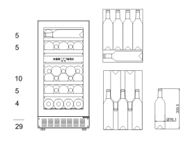 Under-counter wine fridge - WineCave 700 40D Modern 