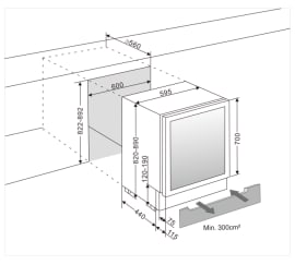 Unterbau-Weinkühlschrank - WineCave 700 60D Custom Made
