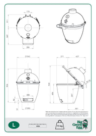 Kamado grill / Keramisk grill - Large - Grøn