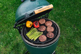 Kamado grill / Keramisk grill med arbetsbänk och förvaringshyllor - Large
