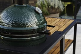 Kamado grill / Keramisk grill med arbetsbänk och förvaringshyllor - XLarge