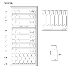 Einbau-Weinkühlschrank - WineKeeper 70D Stainless 
