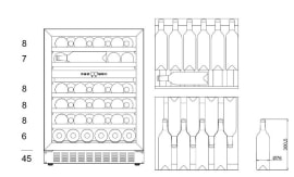 Sisäänrakennettavat viinikaapit - WineCave 780 60D Stainless