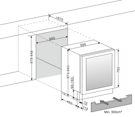 Einbau-Weinkühlschrank - WineCave 780 60D Stainless