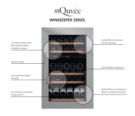 Integroitava viinikaappi - WineKeeper 70D Stainless 