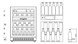 Sisäänrakennettava viinikaappi – WineCave Exclusive 700 60D Push/Pull