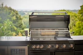 Black Collection - Fritstående gasgrill med 6 blus og infravarme
