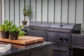 Nordic Line - Integrerbar Gasolgrill (2 brännare) - Svart