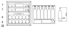 Integrierbarer Weinkühlschrank - WineKeeper Exclusive 25D Panel Ready Push-Pull
