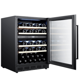 Sisäänrakennettava viinikaappi - Arctic Collection 60D Fullglass Black
