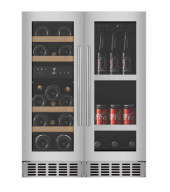 Cantinetta a due unità per vino e birra 60 Stainless
