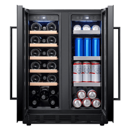 Wein- und Bierkühlschrank Unterbau - Arctic Collection 60 Duo Fullglass Black