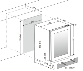 Under-counter wine fridge - WineCave Exclusive 780 60D Panel Ready