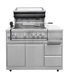 Inox Range - Frittstående gassgrill  med 4 brennere og infrarød brenner