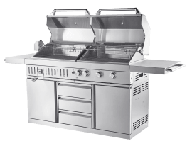 Stainless Collection - Frittstående Gass- og kullgrill