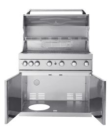 Stainless Collection - Frittstående gassgrill med 6 brennere, infravarme og sidebord