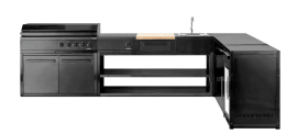 Nordic Line – Hjørnemodul og arbejdsbord 60 cm (Sort)
