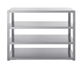 Nordic Line – Arbejdsbord med hylder 120 cm (Rustfri)