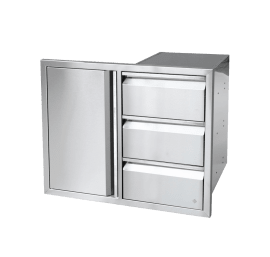 Folkunga - Built-in - Innbyggbar trippelskuff med skap