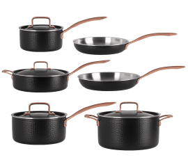 Kochgeschirr-Set 6-teilig - Schwarz