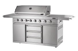 Stainless Collection - Fritstående Gasgrill med 6 brændere og infrarød PowerSear Zone